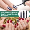HINZIC 3PCS Nail Clean Up Brushes, Green Nail Art Polish
