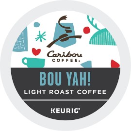 Caribou Coffee Bou-Yah Keurig Single Serve K-Cup 22 Pods Light Roast Coffee