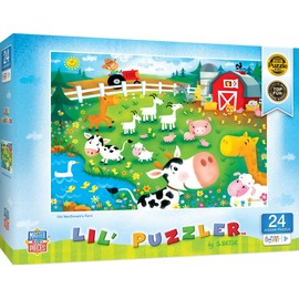 Baby Fanatic MasterPieces Lil Puzzler 24 Piece Jigsaw Puzzle for Kids - Old MacDonald's Farm - 19"x14"