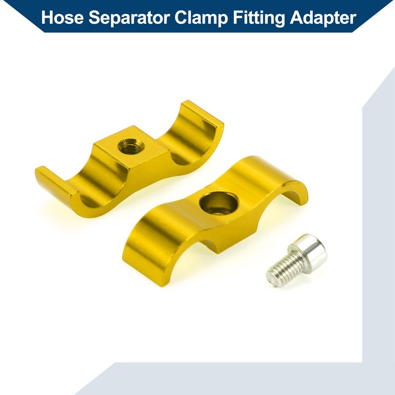 Hihaha Schlauch-Separator-Klemmfitting-Adapter/Rohrleitungsschlauchlinienseparator-Klemmwerkzeug AN6 14mm 4 Stück Goldton