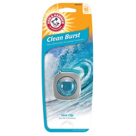 ARM & HAMMER AH8200CB Vent Clip Air Freshener, Clean Burst, 1 Pack