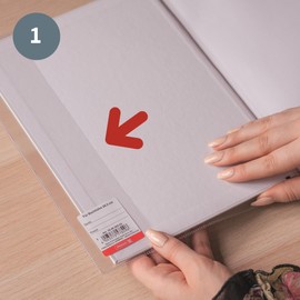 Brunnen 104023003 Book Cover / Book Protector (Book Height 23 cm, 44.5 x 23 cm, with Edge Protection) Transparent