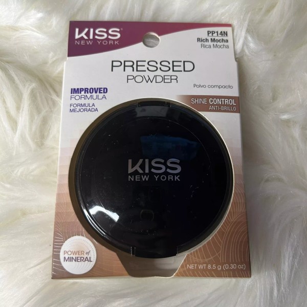 Kiss New York Pressed Powder Shine Control PP14N Rich Mocha