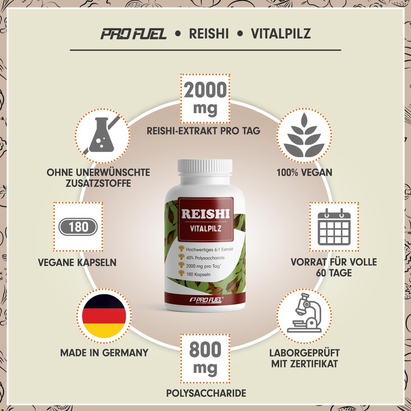 Reishi - Vitalpilz - 180 Kapseln