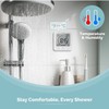 Clock Shower Clock Waterproof Bathroom Digital Wall Clock W/ Temperature