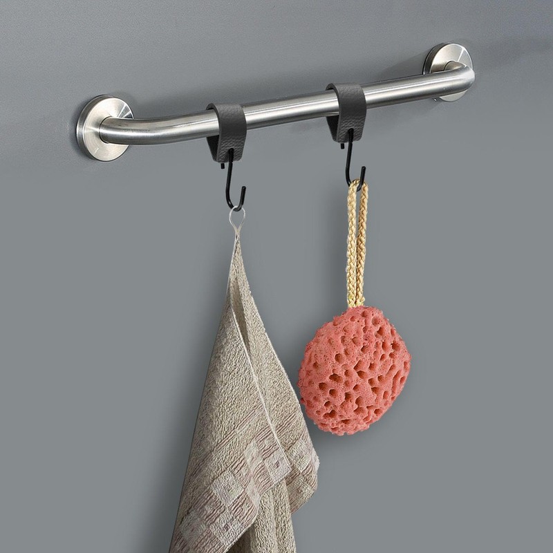 CVFRTT 5-Piece Metal S-Shaped Hooks, Minimalist Wall Mount Storage Hooks