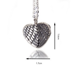 Angel Wing Heart Urn Keepsake Pendant Locket Necklace 925 Sterling Silver Women's Jewellery. Cremation Jewelry Urn Picture Lockets, Love Necklaces, Special Keepsakes, Silver lockets Girl Necklace