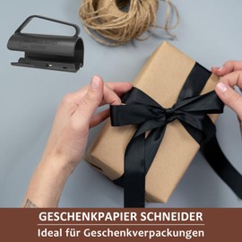 thirei Pack of 2 Wrapping Paper Cutter, Wrapping Paper Cutter, Wrapping Paper Cutter, for Christmas, Birthday, Wedding Gift Wrapping, Black