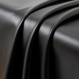 Synthetic Vegan Spandex Black PU Leather Fabric 4 Way Stretch with Fleece Backing Soft, Durable & Flexible for Leggings, Costumes, Upholstery & DIY Crafts (pre Cut 2 Metres)
