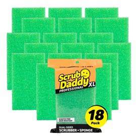 Scrub Daddy Extra Large Sponge Daddy - Bulk Kitchen Sponges for Cleaning Different Rooms & Surfaces - Dual-Sided Dish Scrubber with FlexTexture Foam (18 Count)