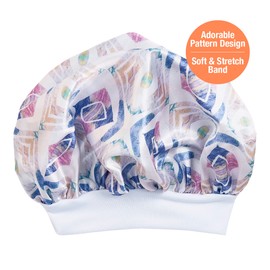 Red by Kiss Baby Satin Bonnet Sleep Caps Hair Wraps Hair Bonnet (Purple Ikat)