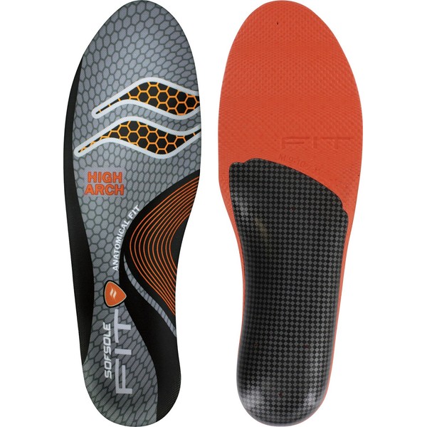 SOFSOLE 12721 Unisex Fit 2 Insole, High Arch, Replacement Type,