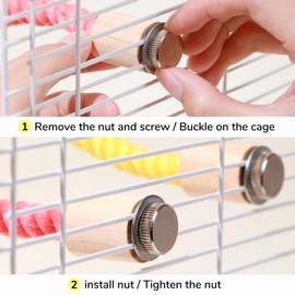 Tafit Multi-Color Rope Bird Perch Toys for Parrot Cage Stand, Climbing Swing Accessories for Cockatiel, Parakeets, Budgies, Lovebirds, Conures, Finches - 31.5 inch