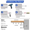 Pack of 4 Angle Shelf Brackets, Bolatus L Angle Shelf