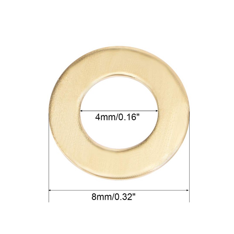 sourcing map 100Pcs 4mm x 8mm x 0.5mm Copper Flat
