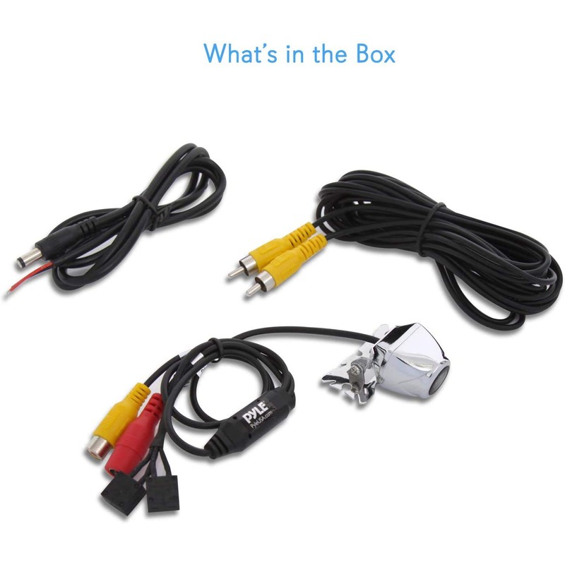 Pyle Car Rearview Backup Camera - Compact, Night Vision Illumination,
