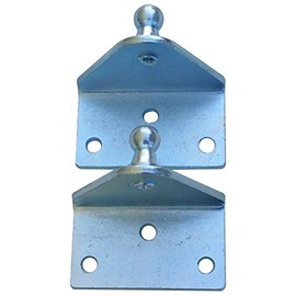 Large Outside Mount Angled Lift Support Bracket - Zinc Plated 10 Gauge Steel - 10mm Ball Stud - Gas Strut Mounting Brackets - Gas Shock Lid Strut Prop Spring Mount
