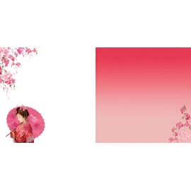 Nigel Quiney Birthday/Blank Greeting Card - Blank Card for Women with Geisha and Oriental Flowers Design with Foil Embossed Details - General Card Suitable for Any Occasion