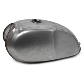DKMOTORK 0081 Cafe Racer Motorcycle Fuel Gas Tank 2.9 Gallon Univesal Raw Steel for Honda Yamaha Suzuki Kawasaki (Frame Modification Required)