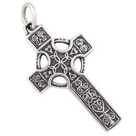 AFP Celtic Cross Pendant 925 Sterling Silver AS-336, Sterling Silver, No Gemstone
