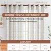 Wood Curtain Rods for Windows,1 Inch Boho Adjustable Window Curtain