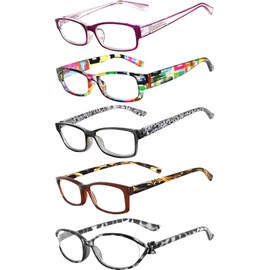 5 Pairs Reading Glasses Fashion Ladies Readers Spring Hinge lens +3.5