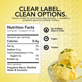Dolce Flav Natural Yellow Food Coloring – 2 oz Bright Plant-Based Color from Curcumin | Water-Soluble Liquid Color for Baking, Drinks & Frostings | Graduated Dropper Included | | Kosher | No Artificial Dyes | Made in USA