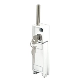 Prime-Line U 9919 White, Sliding Patio Door Keyed with Bolt Lock (Single Pack)