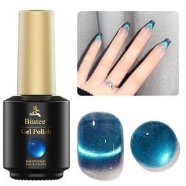 Biutee Gel Nails, Nail Colors, Glitter, 6 Colors x 0.3 fl oz (8 ml), UV/LED Compatible, Magnetic Nails, Sparkling, Gel Nails, Color Gel, Fine Particular Glitter, Diamond Gel, Sparkling, Cat Eye Gel, Magnetic Included, Brilliant