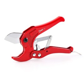 Sharp-tec Plastic Pipe Cutter 3-42mm, Heavy Duty Ratchet PVC Pipe Cutting Tool, for Cutting 42mm OD PEX, PVC and PPR Plastic Hoses, Tube Cutter Slice for Plumber Maintenance Workers
