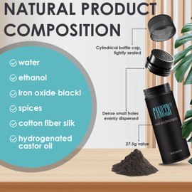 Hair Fibres,Hair Fibres for Thinning Hair,Powder for Natural Look,30g Bottle,Medium Brown