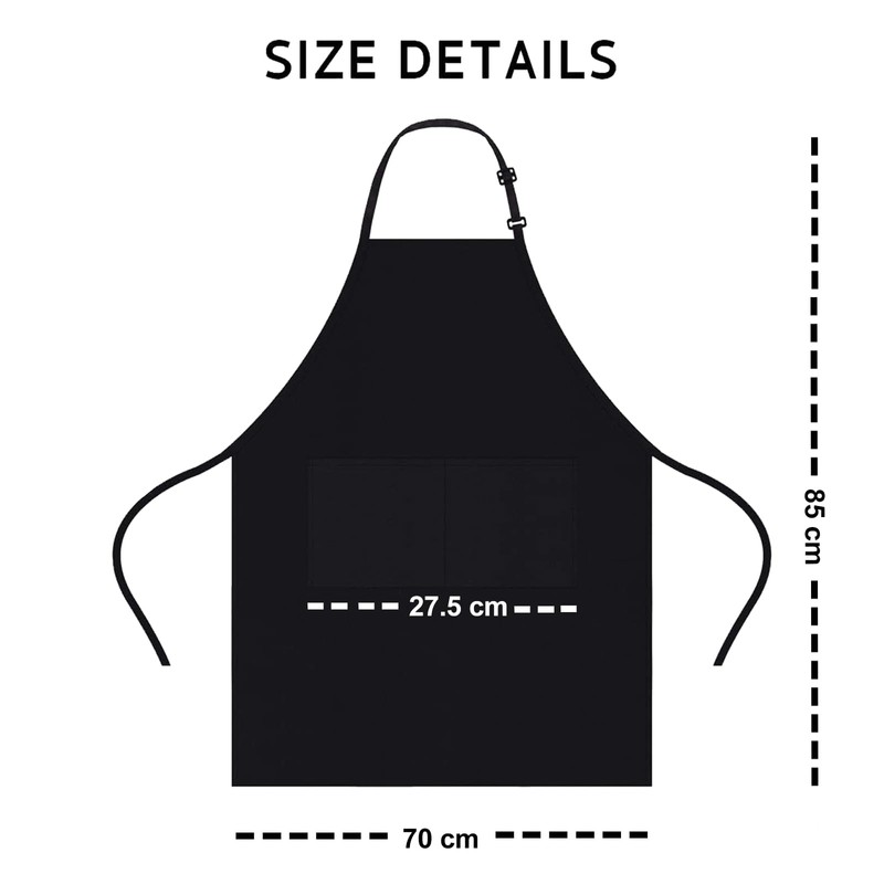 Auronna Pack Of 2 Kitchen Aprons (White, 2 Pack)