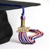 Endea Graduation Mixed Triple Color Tassel with Gold Date Drop