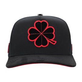Ferreti Hats FT116 Black Clover Hat - Premium Black Clover Hats for Men and Women, Black Snapback Hat, Ball Caps for Men for Any Occasion, Clover Trucker Hat, Gorra para Hombre Ajustable