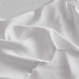 Sijo Premium 100% Austrian Eucalyptus Lyocell Tencel Sheet, 1 Flat Sheet Only (Snow, 1 Flat Sheet Only King/Cal King)