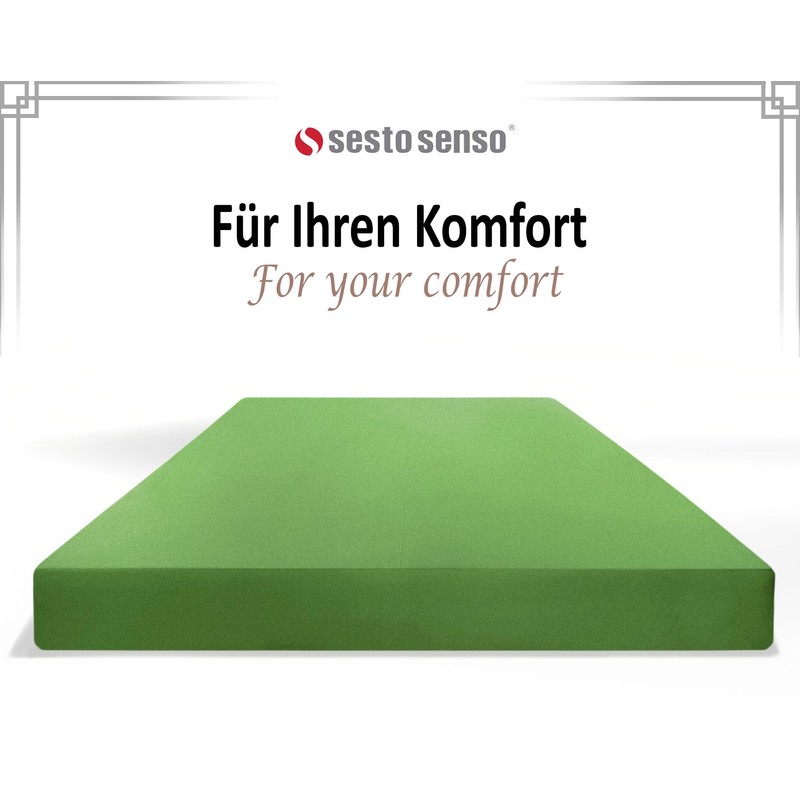 Sesto Senso Fitted Sheet 140 x 200 cm Dark Green