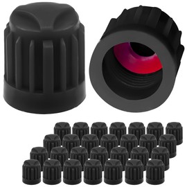 Tire Valve Stem Caps 30 Pack (Black) – Durable Dustproof Covers with Rubber O-Ring for Cars, Trucks, Motorcycles, and Bikes