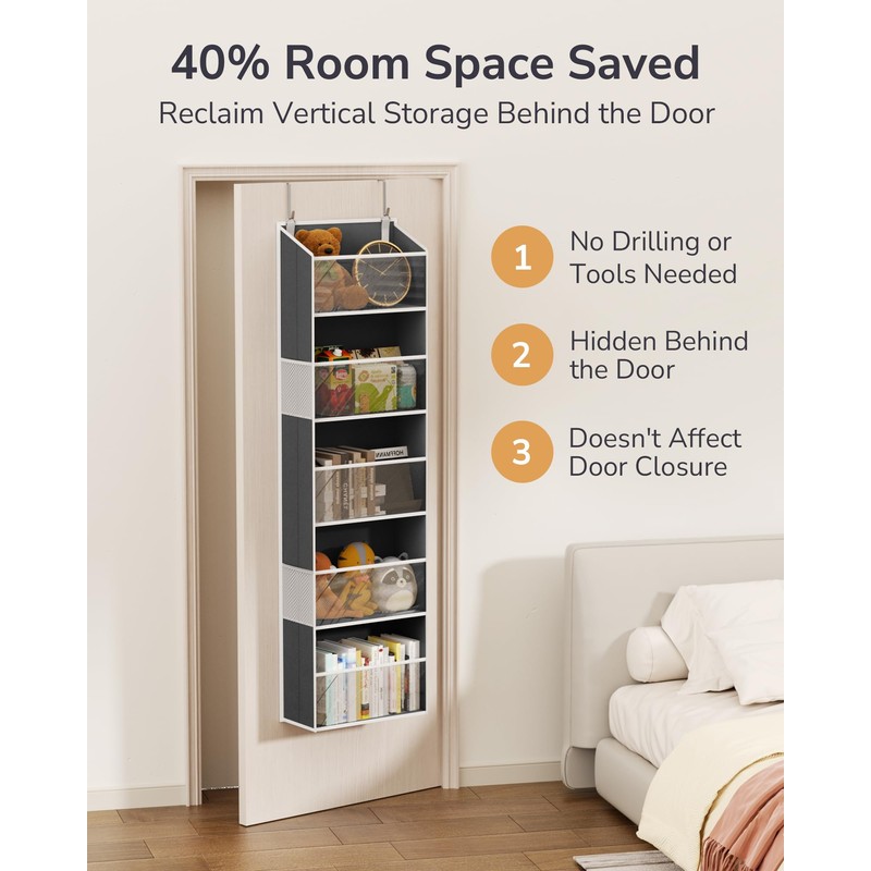 ULG Clear Over The Door PVC Organizer with 4 Pockets