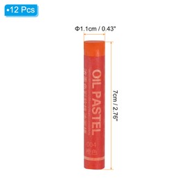 PATIKIL Orange Oil Pastels, 12Pcs Soft Oil Crayons Creamy Pastels Stick Art Supplies for Art Painting Drawing Blending Graffiti for Artists Beginners