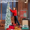 HMASYO 6 FT Pop Up Tinsel Christmas Tree with 100