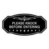 Signs ByLITA Victorian Please Knock Before Entering Sign (Black) -