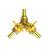 Areyourshop 3/8" Hose Barb Ball Valve Y Shaped 3 Way
