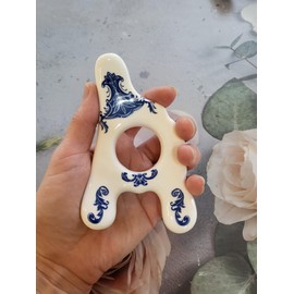 Gift packaging♡Royal blue ceramic gua sha (three feet) pouch. Instructions - Blue box packaging / 선물포장♡로얄블루 도자기괄사(세발)파우치.설명서 - 블루박스포장