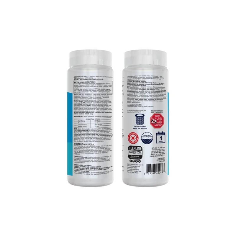 HTH 1" Chlorine Tabs for Swimming Pool Care - 1.5