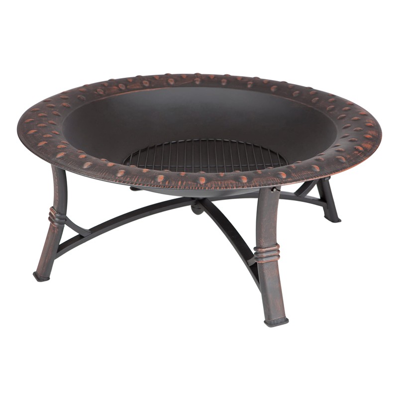 Fire Sense 60857 Fire Pit Roman Brushed Painted Steel Legs