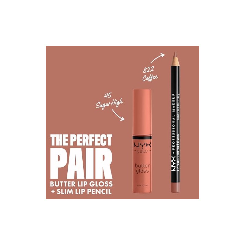 NYX Professional Makeup Butter Butter Gloss Brown Sugar, SUGAR HIGH,