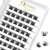 QUEWEL Individual Eyelashes, Individual Eyelash Clusters, Lashes, Mega C Curl,
