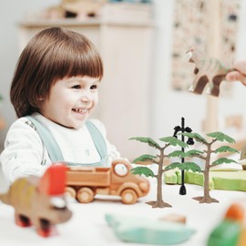 Toyvian 2pcs Tree Model Fake Miniature Trees Train Railways Architecture Landscape Scenery Simulated Mini Pine Tree Cypress Model for DIY Scenery Craft Project Size M