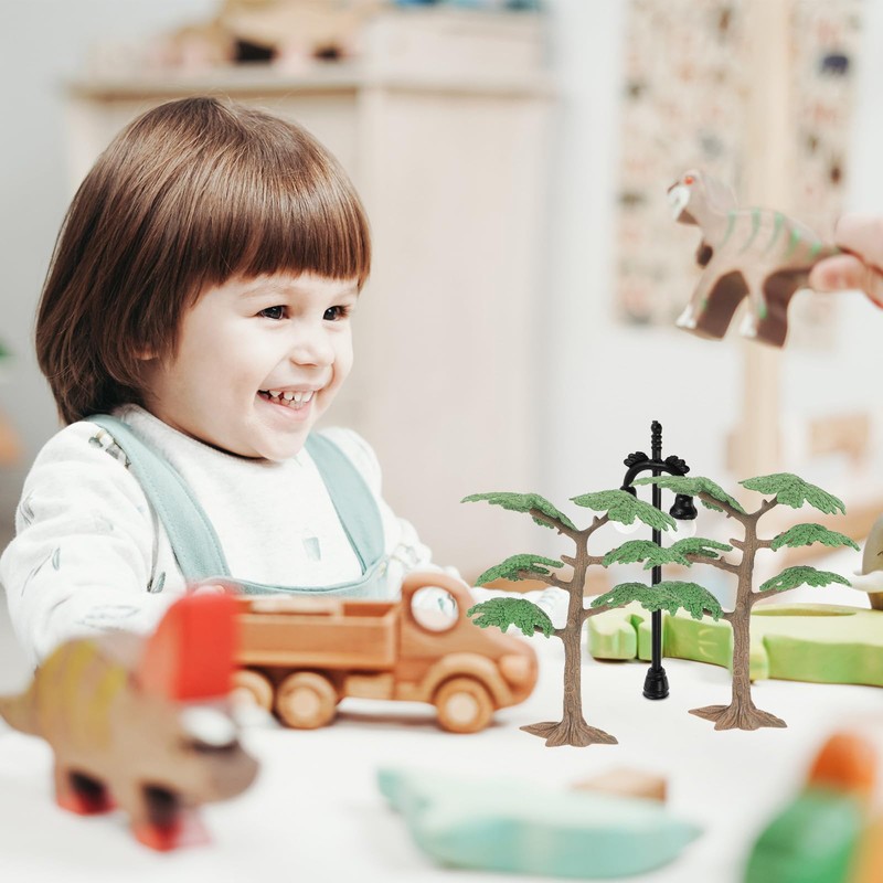 Toyvian 2pcs Tree Model Fake Miniature Trees Train Railways Architecture