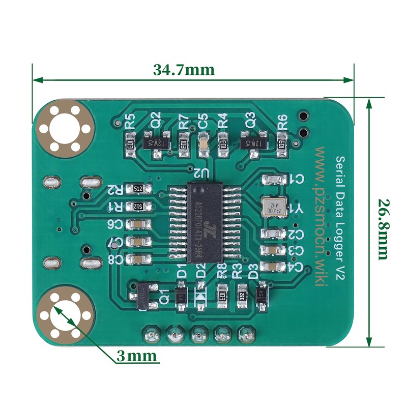 Pzsmocn Serial Data Logger Compatible with Arduino and Raspberry Pi.